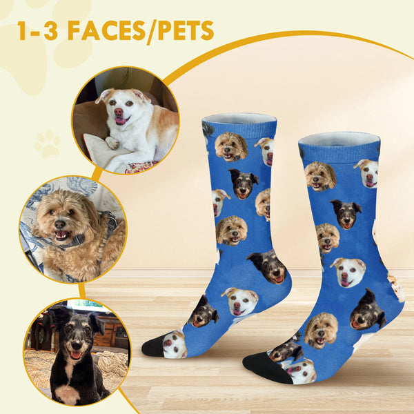 Custom Three Dogs Socks from Photo