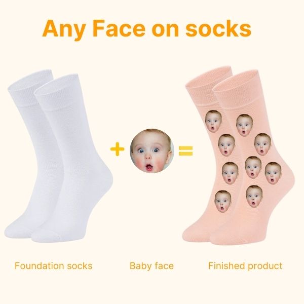 Custom Face Socks Personalized Soccer Socks for Dad and Son
