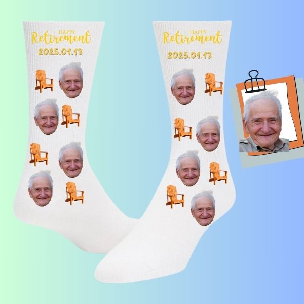 Custom face Socks retirement gift for CEO