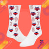 Personalized Face Socks & Lacrosse Stick Designs Custom Team Number Socks