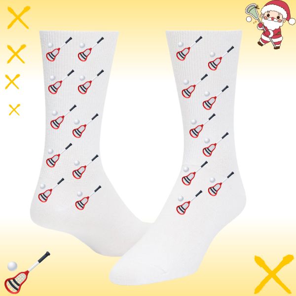Custom Lacrosse face socks with text