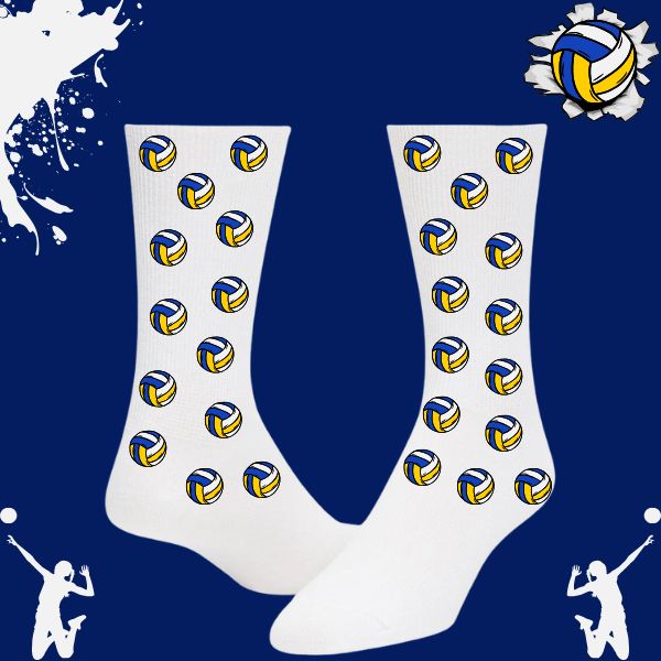 Custom volleyball Mom face socks