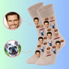 Custom Dad dog face Socks