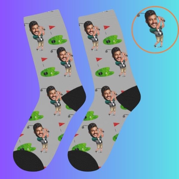 Custom golf Course Socks for father's day