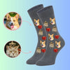 Custom Dog and Cat Photo Socks in Gift Box - Perfect Custom Pet Gift