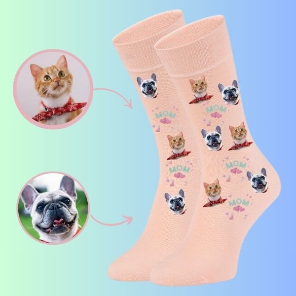Personalized Pet Photo Socks The Perfect Gift for Mom