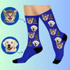Custom Pet Face Socks with Christmas Tree Design - Unique Holiday Gift