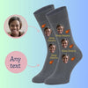 Personalized Basketball Face Socks – Custom Flaming Hoop Dreams Design
