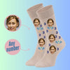 Personalized Face Socks & Lacrosse Stick Designs Custom Team Number Socks