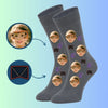 Personalized Boy's Face Socks with Lacrosse Field Design and Custom Name letter