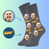 Custom Face Socks and Personalized Flaming Soccer Ball Socks for Goal-Getters