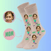 Custom Soccer Socks for Moms Personalized Face Socks for Soccer Enthusiasts
