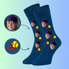 Custom Flaming Softball socks