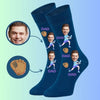 Custom socks Personalized Softball Face Socks for Dads – Perfect Gift for Softball Lovers