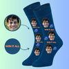 Personalized Face Socks Custom Softball Socks Gear Up for Victory with Our Helmet Design-Win it all