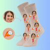 Custom Face Socks Personalized Flaming Volleyball Socks female