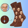 Custom face socks Personalized gifts for Dad Michelob beer
