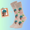 Custom face socks Personalized golf Dad socks retirement gifts with your date Happy retirement