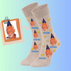 Custom face socks Personalized retirement gifts Beer Party Socks I'm Retired