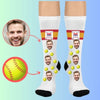 Custom Photo Socks Put your Face on socks with your Softball team logo