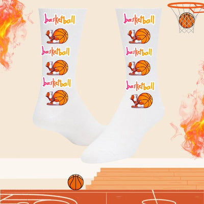 Custom basketball hoop socks with Starter face