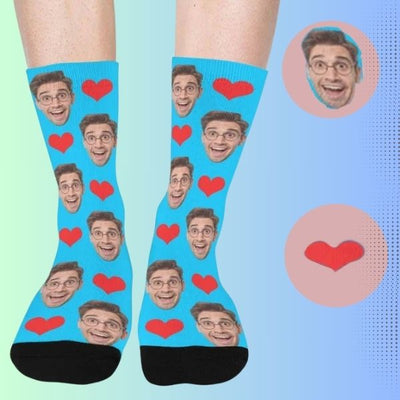 Custom heart socks Valentine's Day