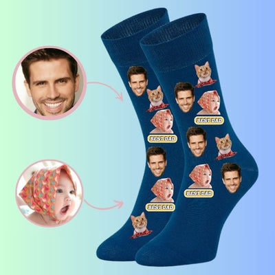 Custom face Socks Best Dad