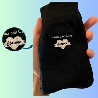 Custom socks Personalized Embroidered socks I love you for special date
